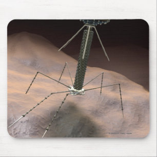 Realistische Illustration des Bakteriophages Mousepad