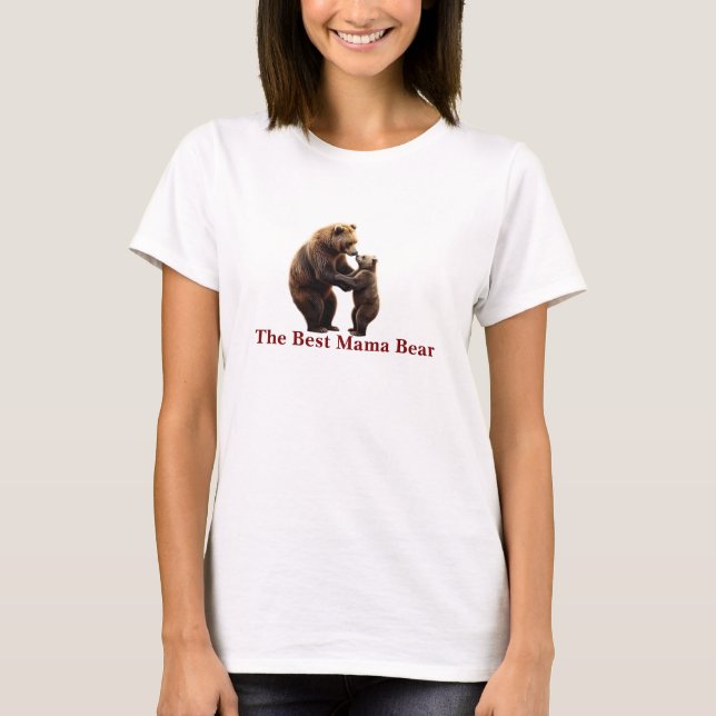 Realistische Interaktion zwischen Mama Bear und Cu T-Shirt (Vorderseite)