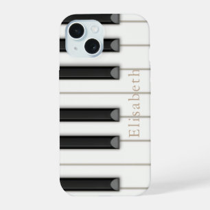 Realistische Klaviertasten für den individuellen M iPhone 15 Hülle