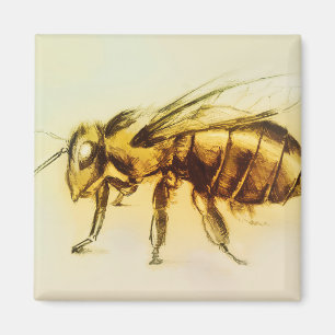 Realistische Kunst der gelben Hornisse, Magnet