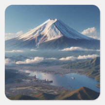 Realistische Landschaft mit Fuji Japan Reise