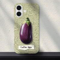 Realistische lila Aubergine auf einem Teppich mit