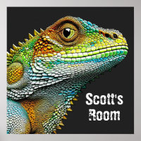 Realistische Lizard Iguana Personalisiert