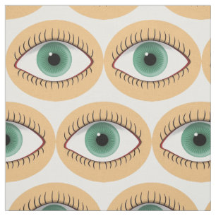 Realistische lustige menschliche Augen Stoff