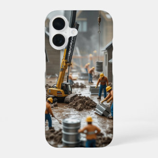 Realistische Makro-Foto kleiner Bauwerke iPhone 16 Hülle