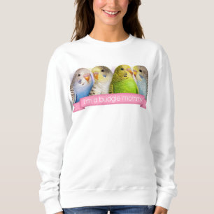 Realistische Malerei der Budgerigars Sweatshirt