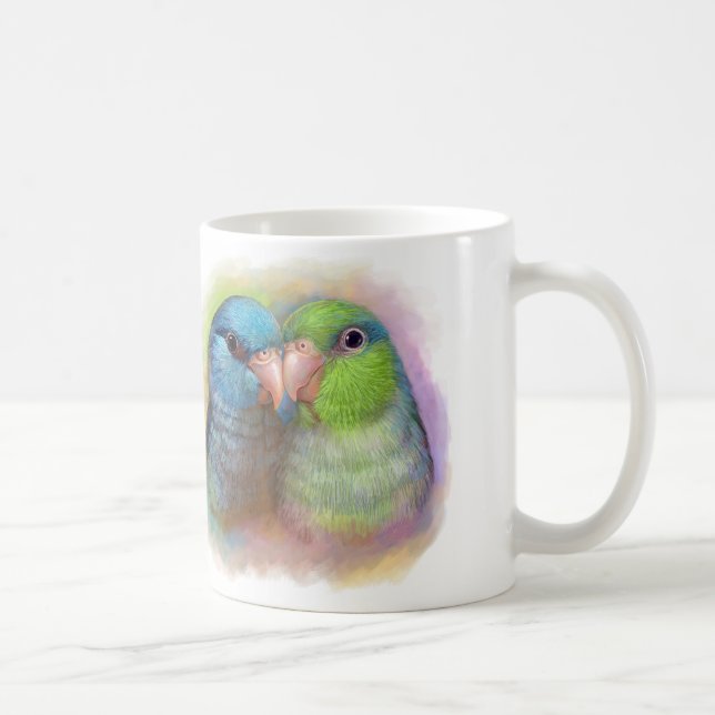 Realistische Malerei pazifischen parrotlet Tasse (Rechts)