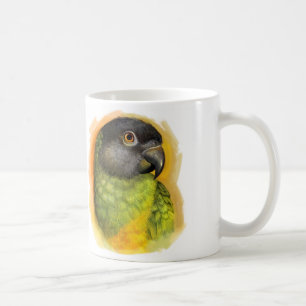 Realistische Malerei Senegal-Papageien Kaffeetasse