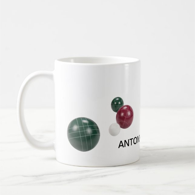 Realistische, moderne Harzbälle von Bocce personal Kaffeetasse (Links)