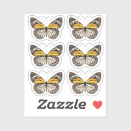 Realistische Monarchschmetterlingsticker-Set Aufkleber