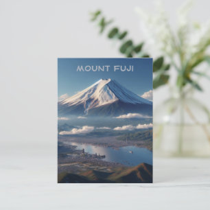 Realistische Mount Fuji Landschaft Japan Reisen Postkarte