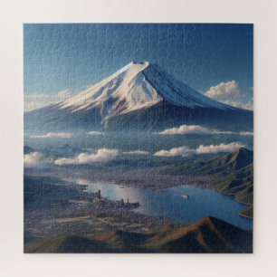 Realistische Mount Fuji Landschaft Japan Reisen Puzzle