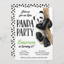 Realistische Panda Bären Geburtstagsparty, jedes A