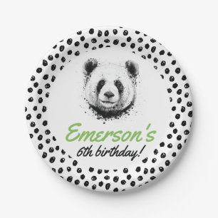 Realistische Panda Bären Name Geburtstagsparty, j Pappteller