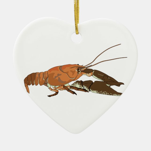 Realistische Panzerkrebse/Crawdad Keramik Ornament (Vorne)