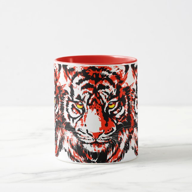 Realistische Red Tiger Tasse - Kaffeecup (Zentrum)