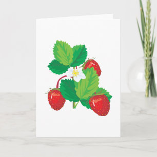 realistische saftige Erdbeeren Karte