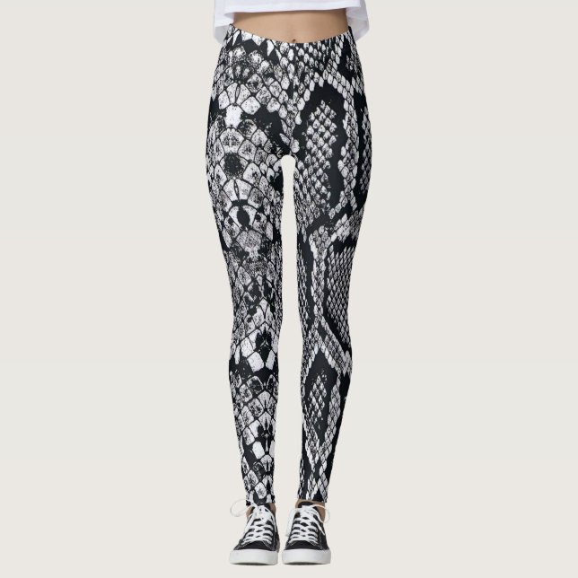 Realistische Schlangen-Druck-Leggings Leggings (Vorderseite)