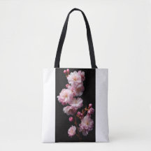 Realistische schwarze Sakura-Blüten
