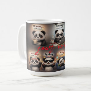 Realistische süße Panda-Emotionen für jeden Tag de Kaffeetasse