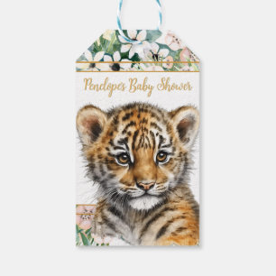 Realistische Tiger Cub Gender Neutral Baby Dusche Geschenkanhänger