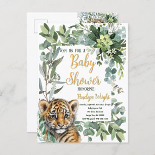 Realistische Tiger Cub Gender Neutral Baby Dusche Postkarte