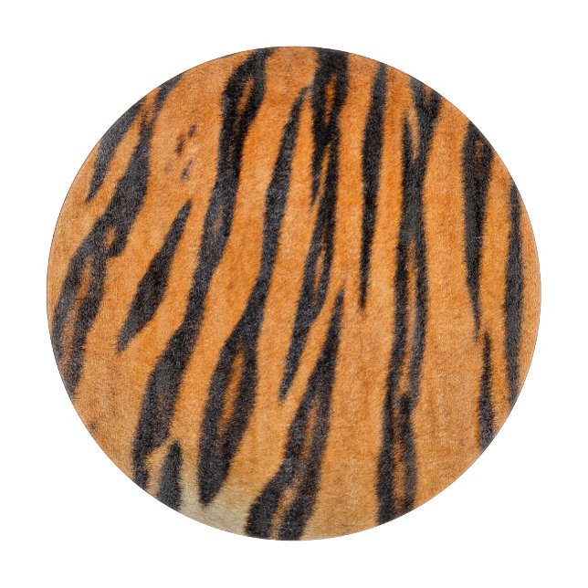 Realistische Tigerhautstruktur. Schneidebrett (Vorderseite)