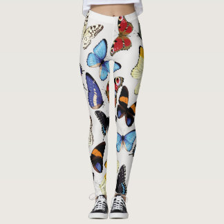 Realistische Vintage Schmetterlingssammlung. Leggings
