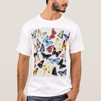 Realistische Vintage Schmetterlingssammlung. T-Shirt