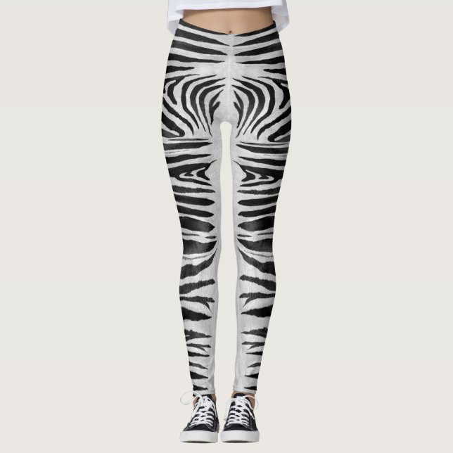 Realistische Zebraleggings Leggings (Vorderseite)