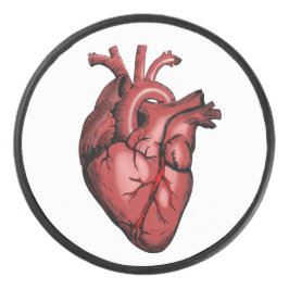 Realistischer anatomischer Heart Image Hockey Puck