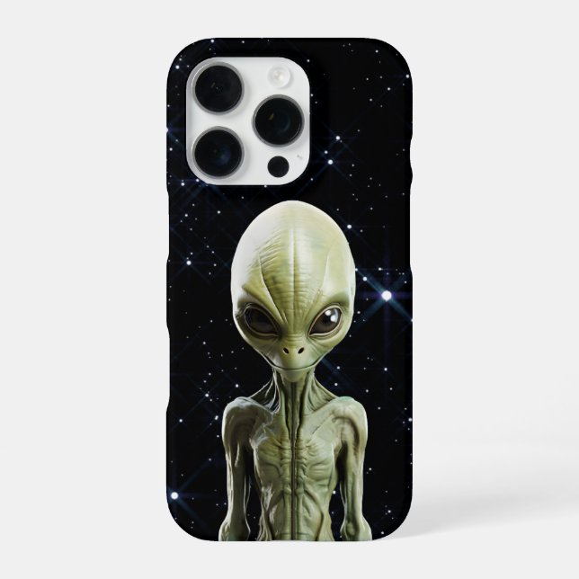 Realistischer Außerirdischer  iPhone Hülle (Rückseite)