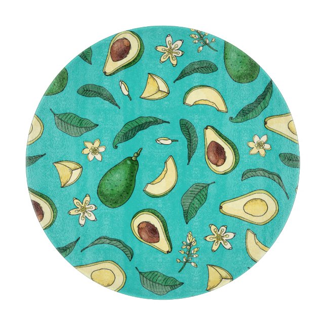 Realistischer Avocado Schneidebrett (Vorderseite)