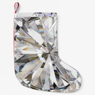 Realistischer Diamant: 3D-Nah-Up Kleiner Weihnachtsstrumpf
