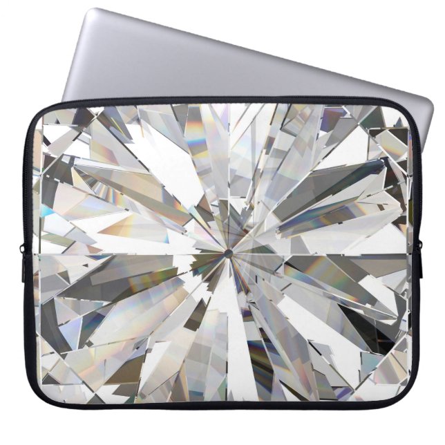 Realistischer Diamant: 3D-Nah-Up Laptopschutzhülle (Vorderseite)