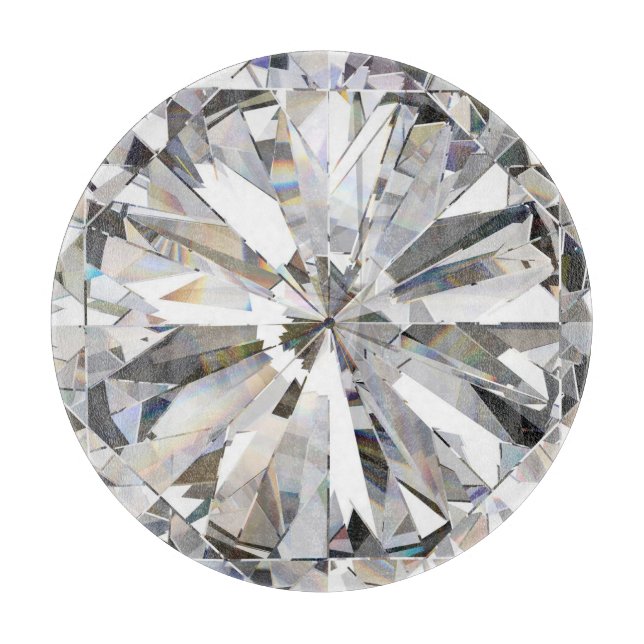 Realistischer Diamant: 3D-Nah-Up Schneidebrett (Vorderseite)