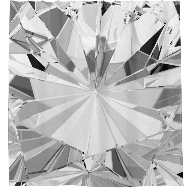 Realistischer Diamant: 3D-Textur Nah-up Duschvorhang (Vorderseite)