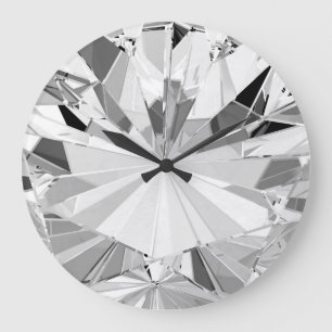 Realistischer Diamant: 3D-Textur Nah-up Große Wanduhr