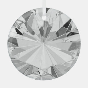 Realistischer Diamant: 3D-Textur Nah-up Ornament Aus Glas