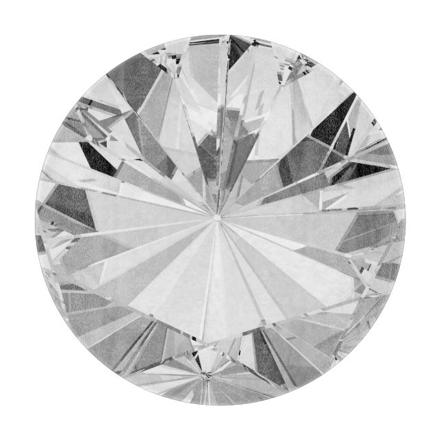 Realistischer Diamant: 3D-Textur Nah-up Schneidebrett (Vorderseite)