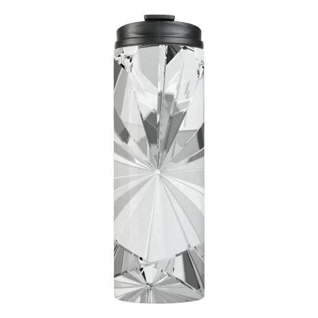 Realistischer Diamant: 3D-Textur Nah-up Thermosbecher (Vorderseite)