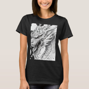 Realistischer Drachen-Zeichenaufkleber T-Shirt