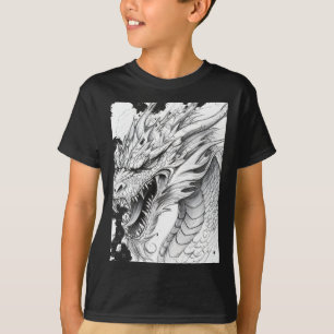 Realistischer Drachen-Zeichenaufkleber T-Shirt