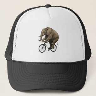 Realistischer Elefant auf einem Bike - Funny Anima Truckerkappe