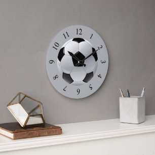 Realistischer Fußball Große Wanduhr