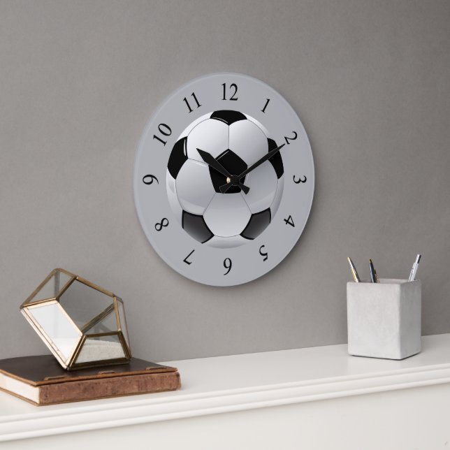 Realistischer Fußball Große Wanduhr (Büro)