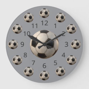 Realistischer Fußball Große Wanduhr