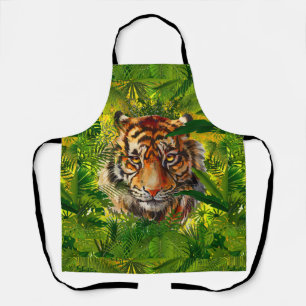 Realistischer Jungle Tiger Schürze Green
