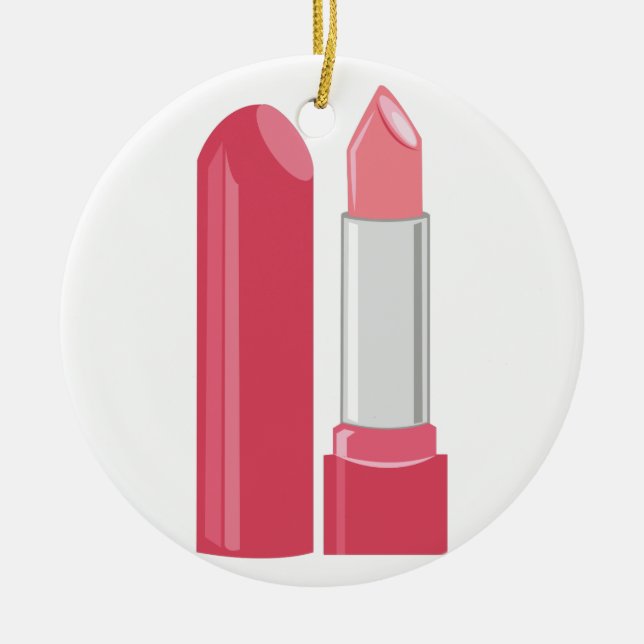 Realistischer Lippenstift Keramik Ornament (Vorne)