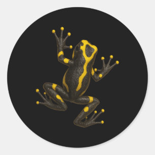 Realistischer Pfeilgiftfrosch-Kletter-Illusion Dsc Runder Aufkleber